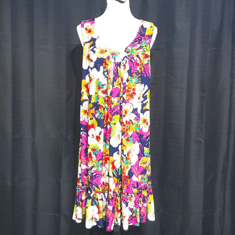 Floral, flowy, silky dress